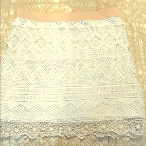 White crochet American eagle skirt